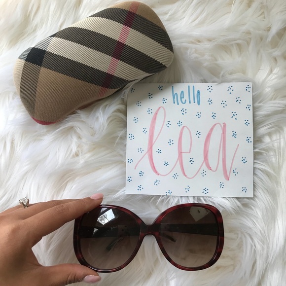 Authentic Burberry Oversized Sunglasses, acetate main image 8